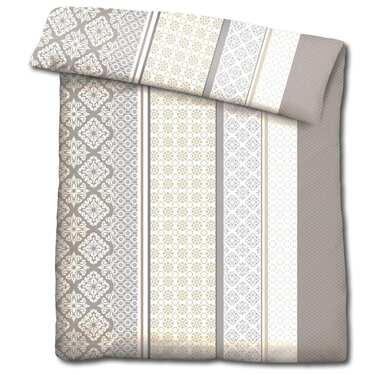 Doppelpack CloudComfort Basic Mikrofaser Bettwäsche beige 135 x 200 + 80 x 80 cm