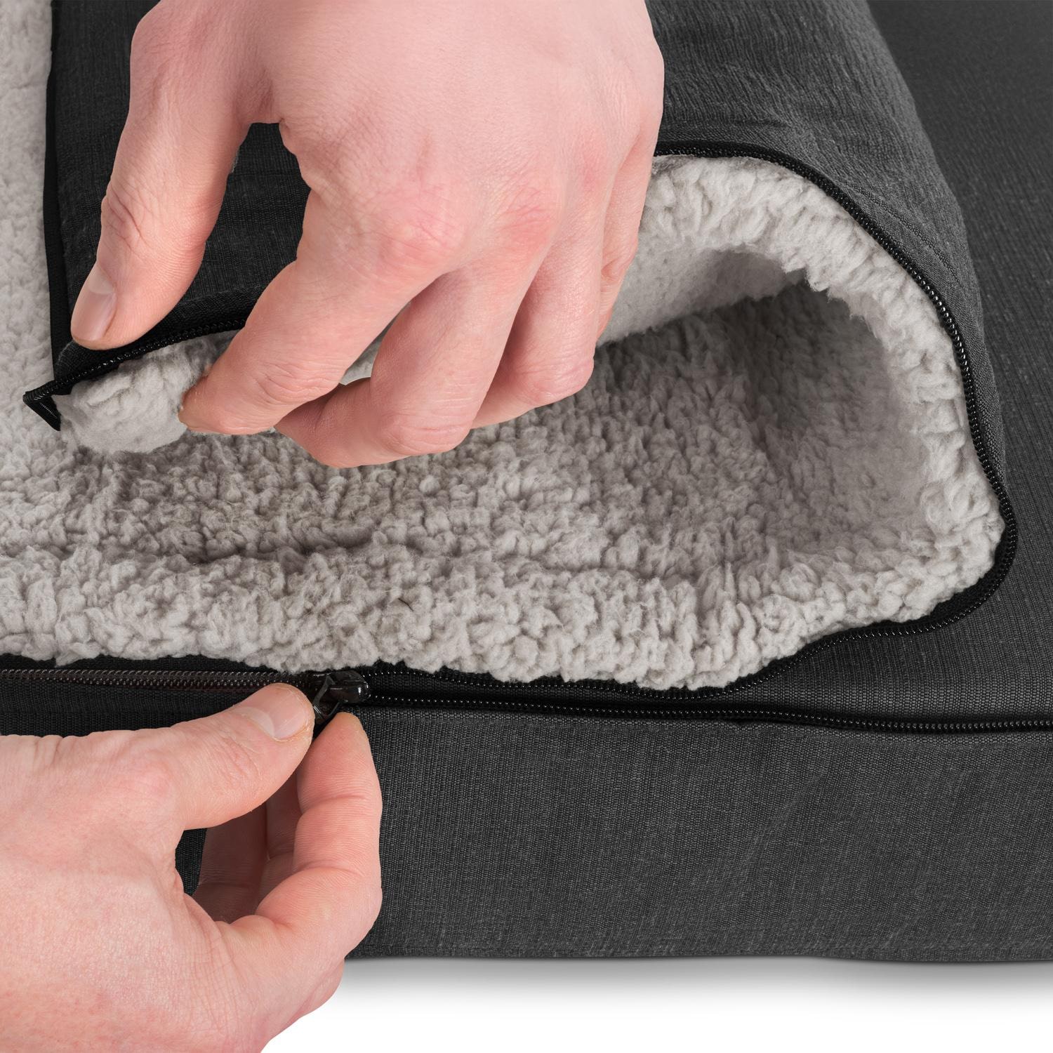 80 x 55 x 23 cm orthopaedic dog bed with backrest size M