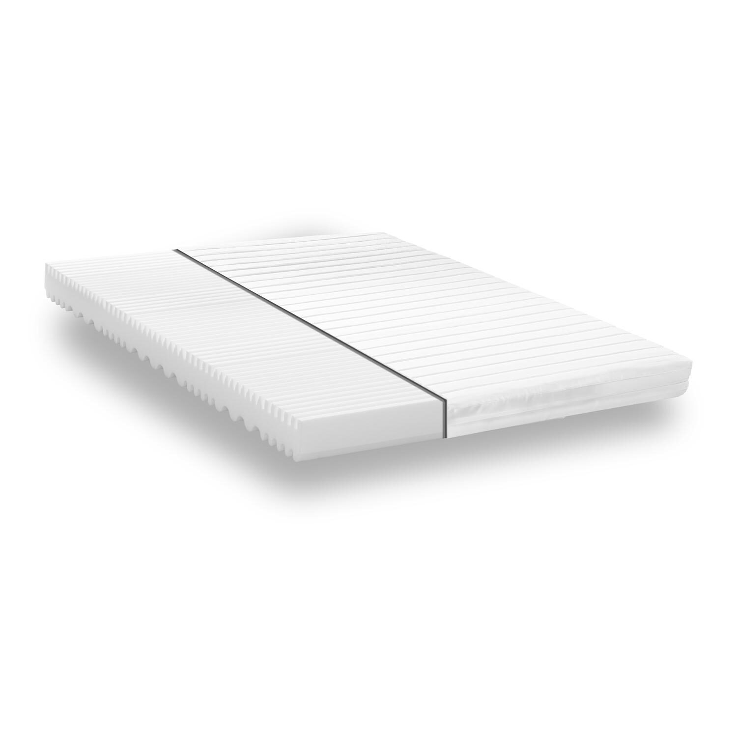 Aufbau und Schichten – B-Ware Kaltschaummatratze K16 / 140 x 200 cm / H2 + H3 / 16 cm Höhe