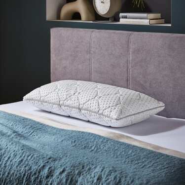 Matelas ergonomique en mousse haute résilience Supportho Premium 80 x 200 cm, hauteur 18 cm, degré de fermeté H2/H3 + Oreiller Supportho viscoélastique confort 40 x 80 cm