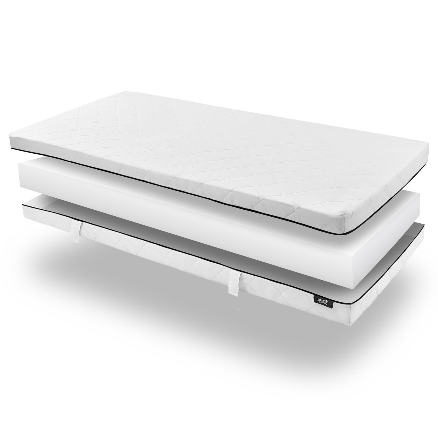 Aufbau und Schichten – Taschenfederkernmatratze Sleezzz® Superior T18 90 x 190 cm H3