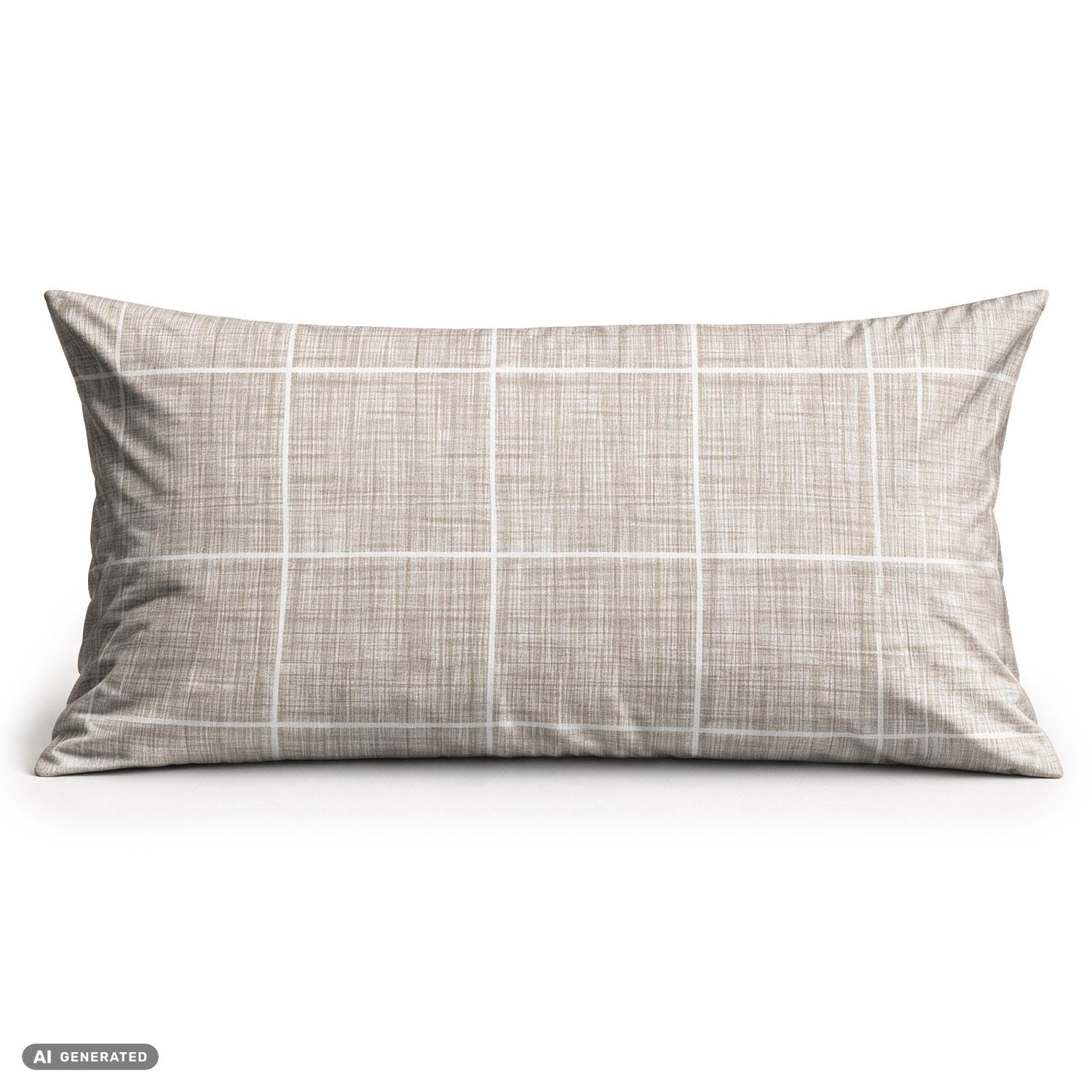 CloudComfort Basic Baumwoll Kissenbezug Steingrau 2er-Set 40 x 80 cm