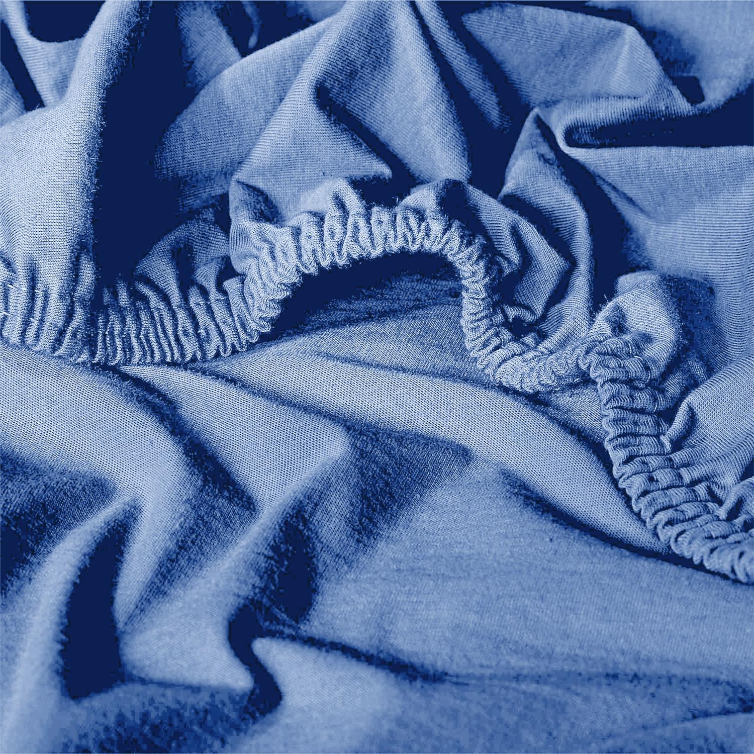 Detail potahu – Dvojbalení prostěradel CloudComfort Basic modré 90 x 190 - 100 x 200 cm