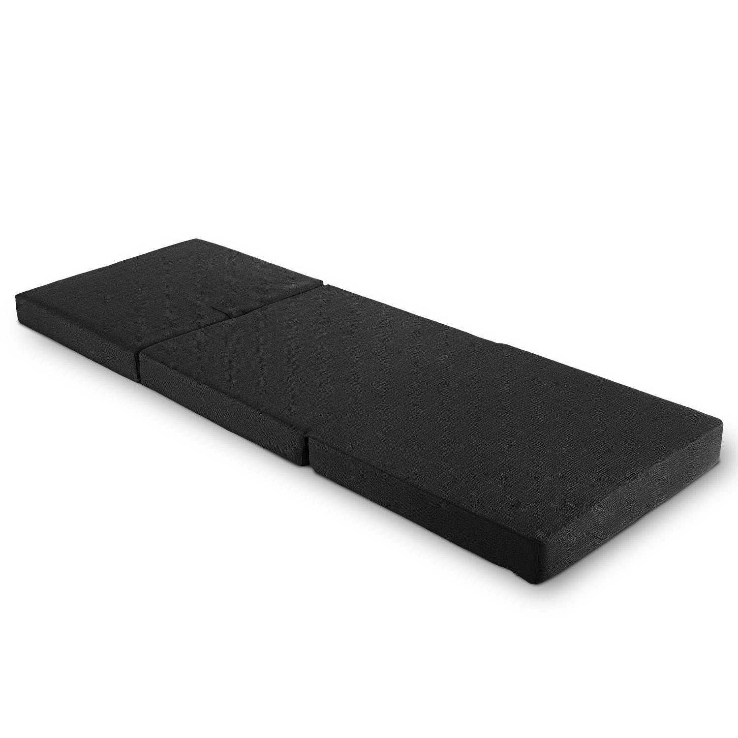Reversible sides – CloudComfort Premium folding mattress 70 x 195 cm black