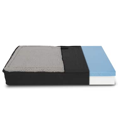 80 x 55 x 23 cm orthopaedic dog bed with backrest size M