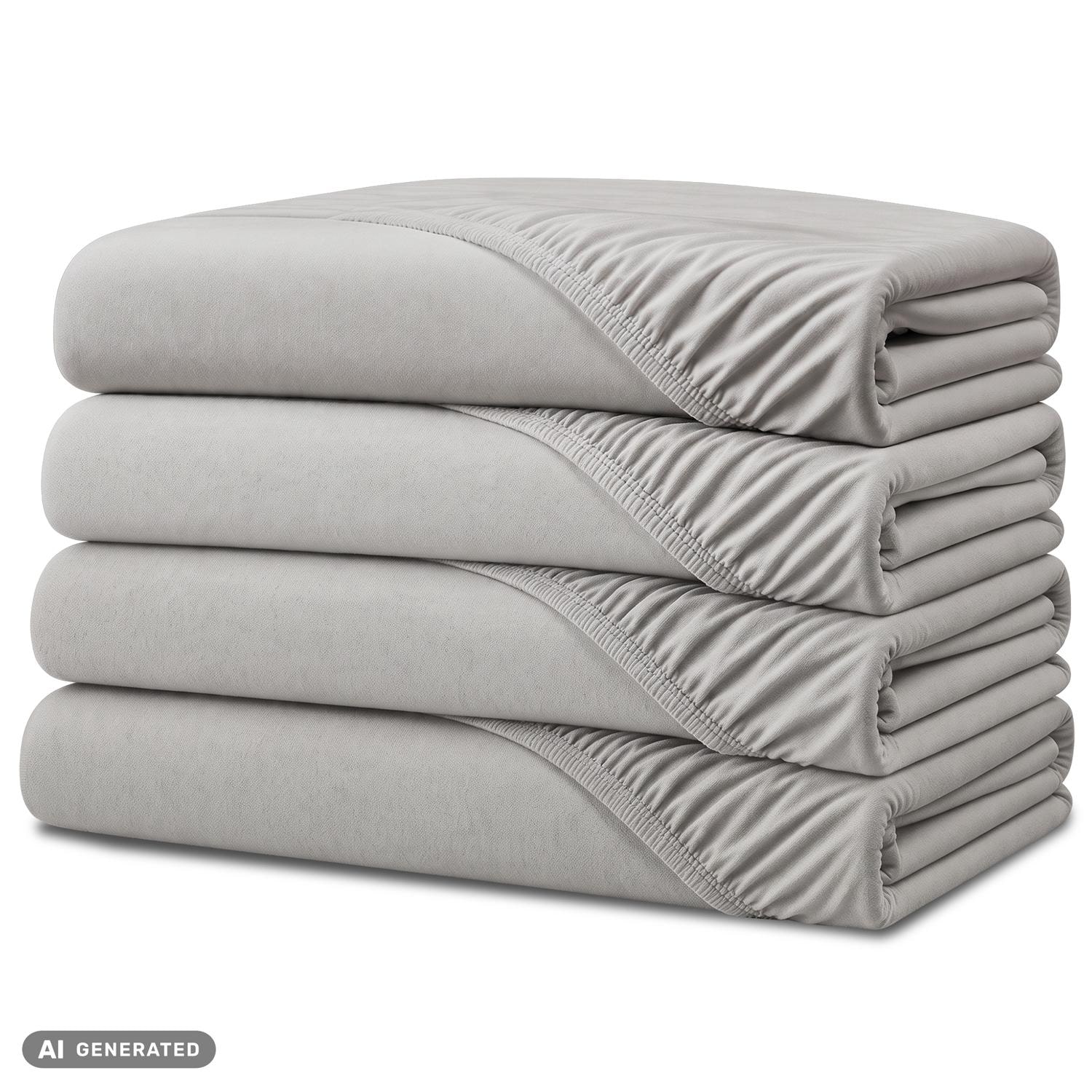 Komplekt 4 CloudComfort Basic voodipesu hõbehall 140 x 190 - 160 x 200 cm.