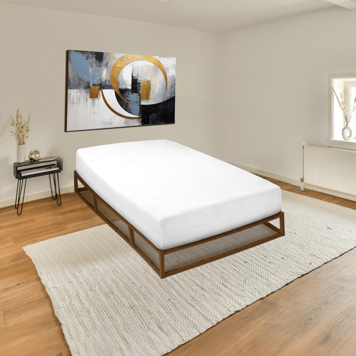 V ložnici – Dvojbalení napínacích prostěradel Sleezzz® Basic Stretch-Molton 80 x 190 – 100 x 210 cm pro vysoké matrace do 35 cm