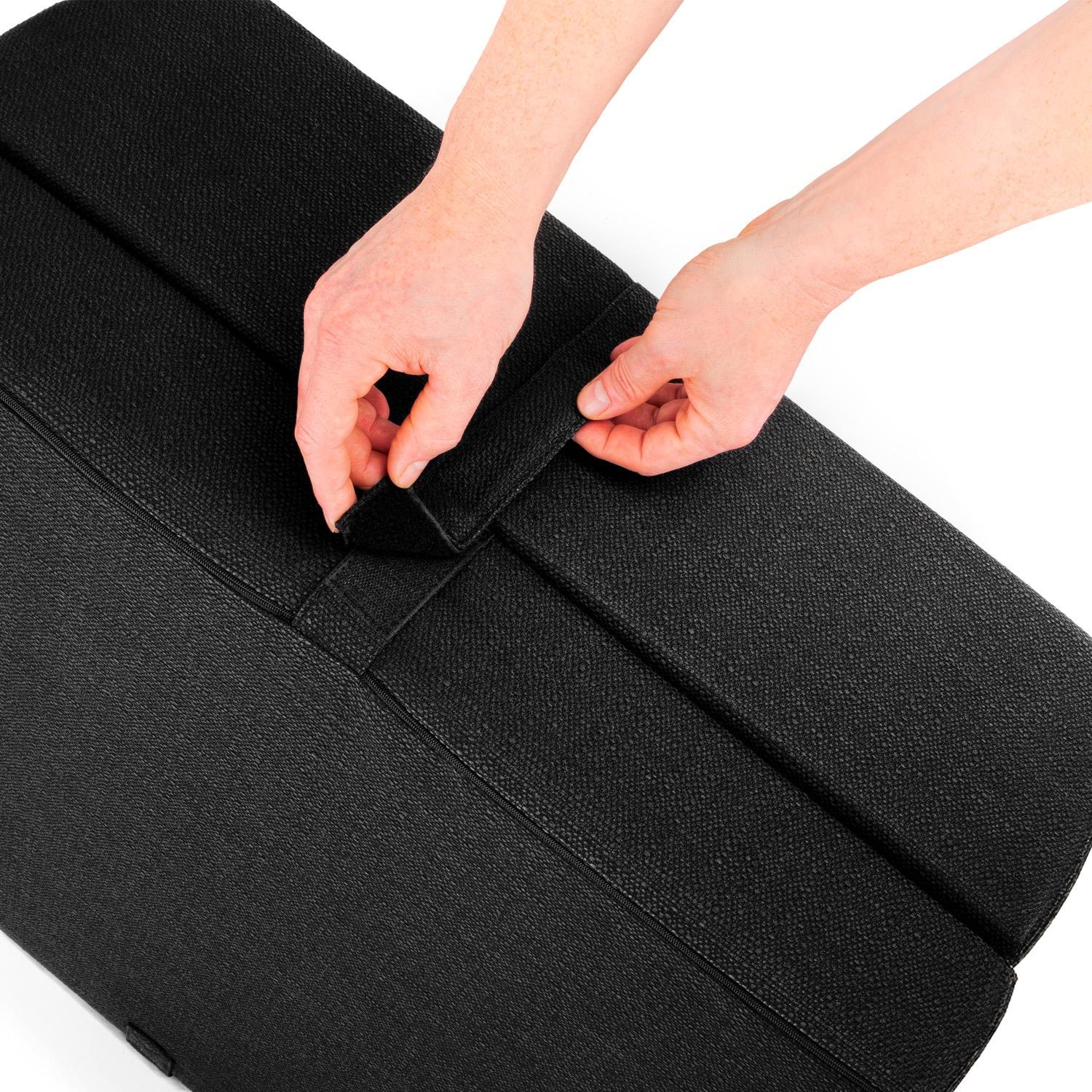 CloudComfort Premium folding mattress 70 x 195 cm black, 10 cm high covered with upholstery fabric