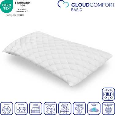 2 x pernă CloudComfort Basic cu fulgi de gel 40 x 80 cm