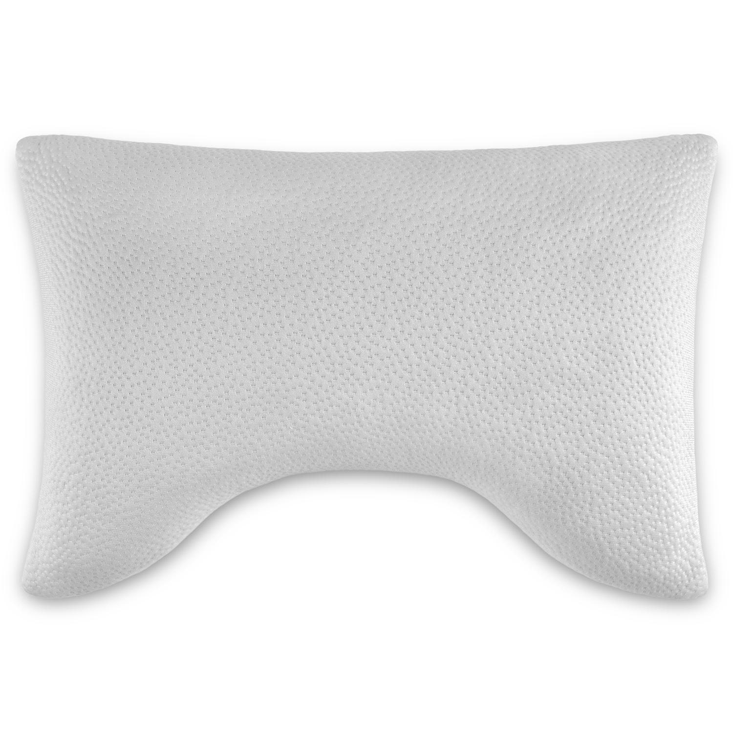 Στρώμα ιξωδοελαστικού τύπου Sleezzz Premium 120 x 200 εκ., ύψος 20 εκ., βαθμός σκληρότητας H2/H3, με λαβές αναστροφής + μαξιλάρι στήριξης αυχένα Sleezzz® Cool Gel-Schaum Kontur 40 x 60 x 16 εκ.
