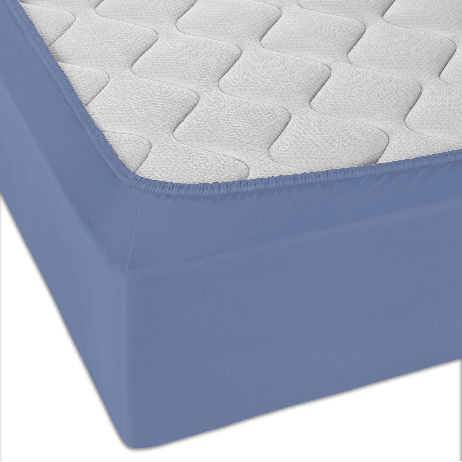 Dvojbalení napínacích prostěradel CloudComfort Basic jersey stretch modrá 90 x 190 - 100 x 200 cm (2 ks)