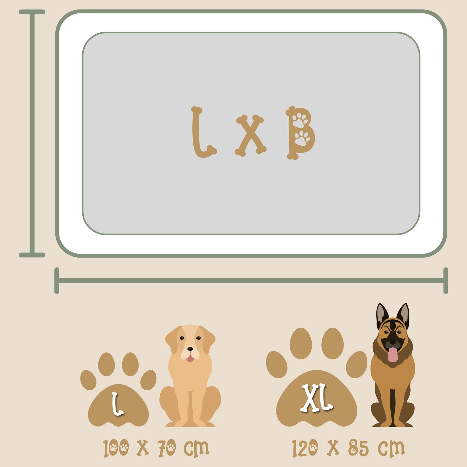 Petzzz dog bed Lucky L 100 x 70 x 27 cm with orthopaedic inner cushion