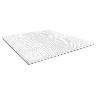 Cold foam topper CloudComfort Cool 160 x 200 cm H2/H3, height 7 cm, firmness level H2/H3, 7-zone topper with summer and winter side + Sleezzz® Cool cooling effect pillow