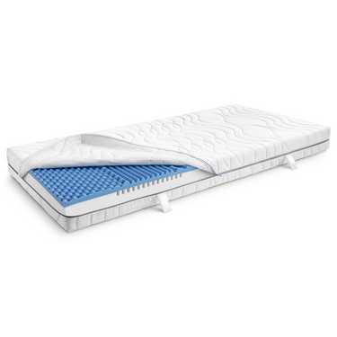 Materasso viscoelastico a 7 zone Sleezzz Smart 160 x 200 cm, altezza 18 cm, livello di rigidità H3 con schiuma a memoria d'aria