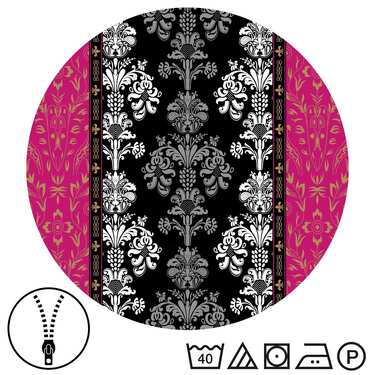 CloudComfort Basic Mikrofaser Bettwäsche schwarz/pink 135 x 200 + 80 x 80 cm