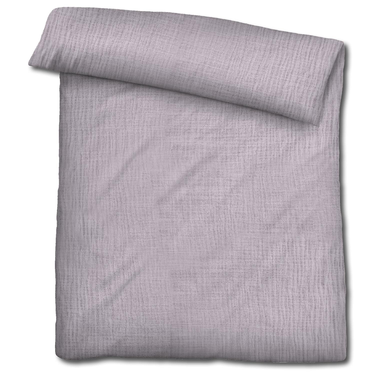 Double pack Sleezzz® muslin bed linen purple 155 x 220 cm + 80 x 80 cm