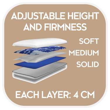 Sleezzz Smart height and firmness-adjustable cushion 33 x 75 cm