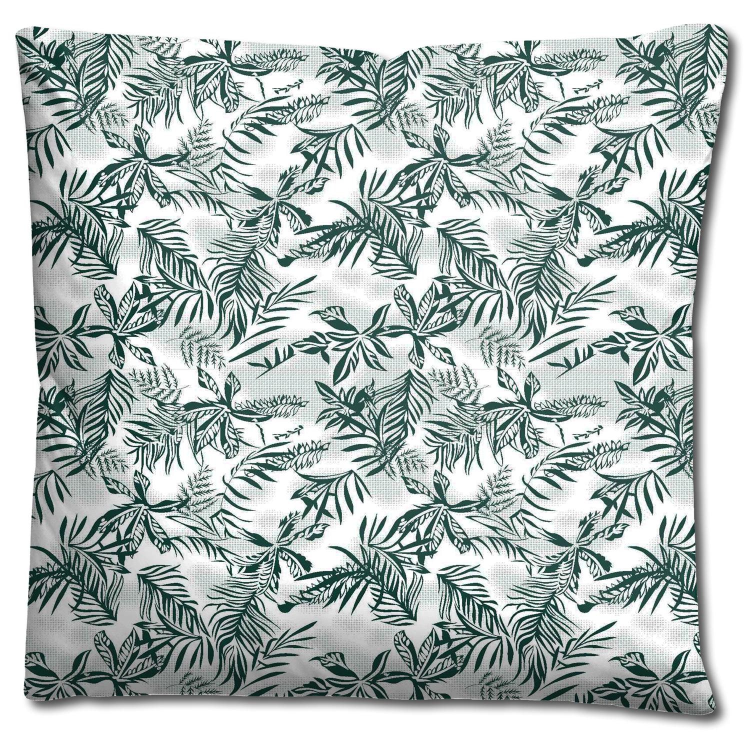 CloudComfort Basic microfiber bed linen green leaves 135 x 200 + 80 x 80 cm