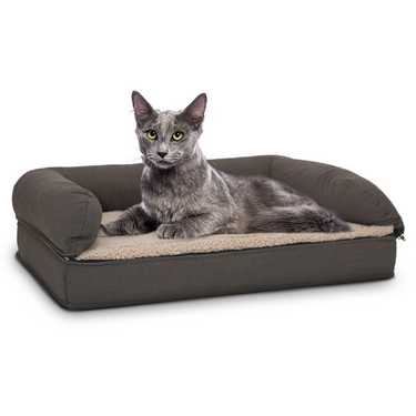 Letto ortopedico per cani 80 x 55 x 23 cm con schienale taglia M