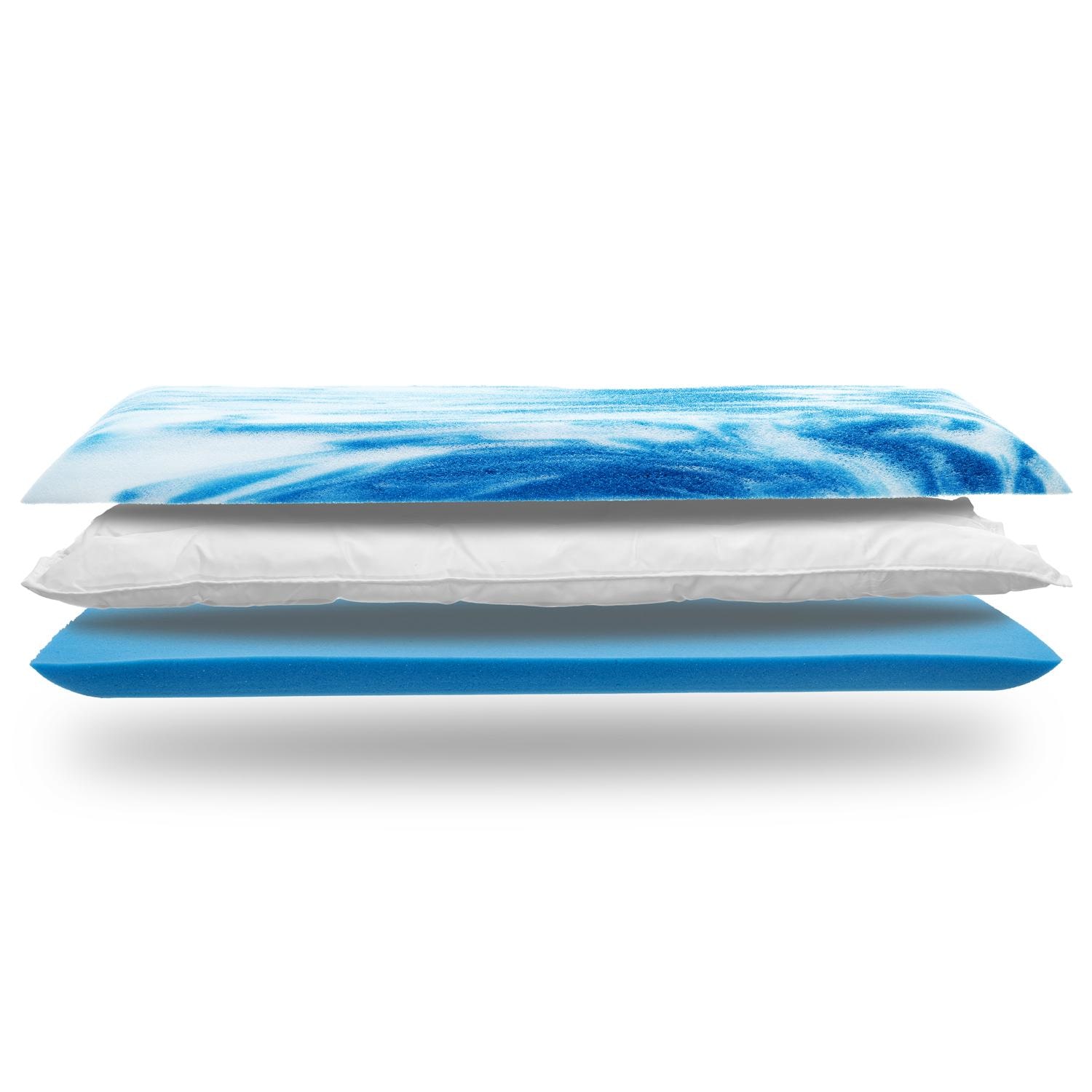 7 Zonen Viskoelastik-Matratze Sleezzz Smart 180 x 200 cm, Höhe 18 cm, Härtegrad H3 mit Air Memoryschaum + 2 x Sleezzz® Smart höhenverstellbares Kissen