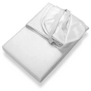 Sleezzz Vital su geçirmez molleton yatak koruyucu sabit gerginlik 90 x 190 cm, %100 pamuktan yapılmış yatak koruyucu beyaz