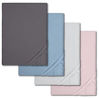 Economy pack 4 colors fitted sheet winter fleece 90 x 190 - 100 x 200 cm