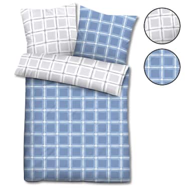 Doppelpack Castell Baumwoll-Satin Bettwäsche 135 x 200 cm + 80 x 80 cm