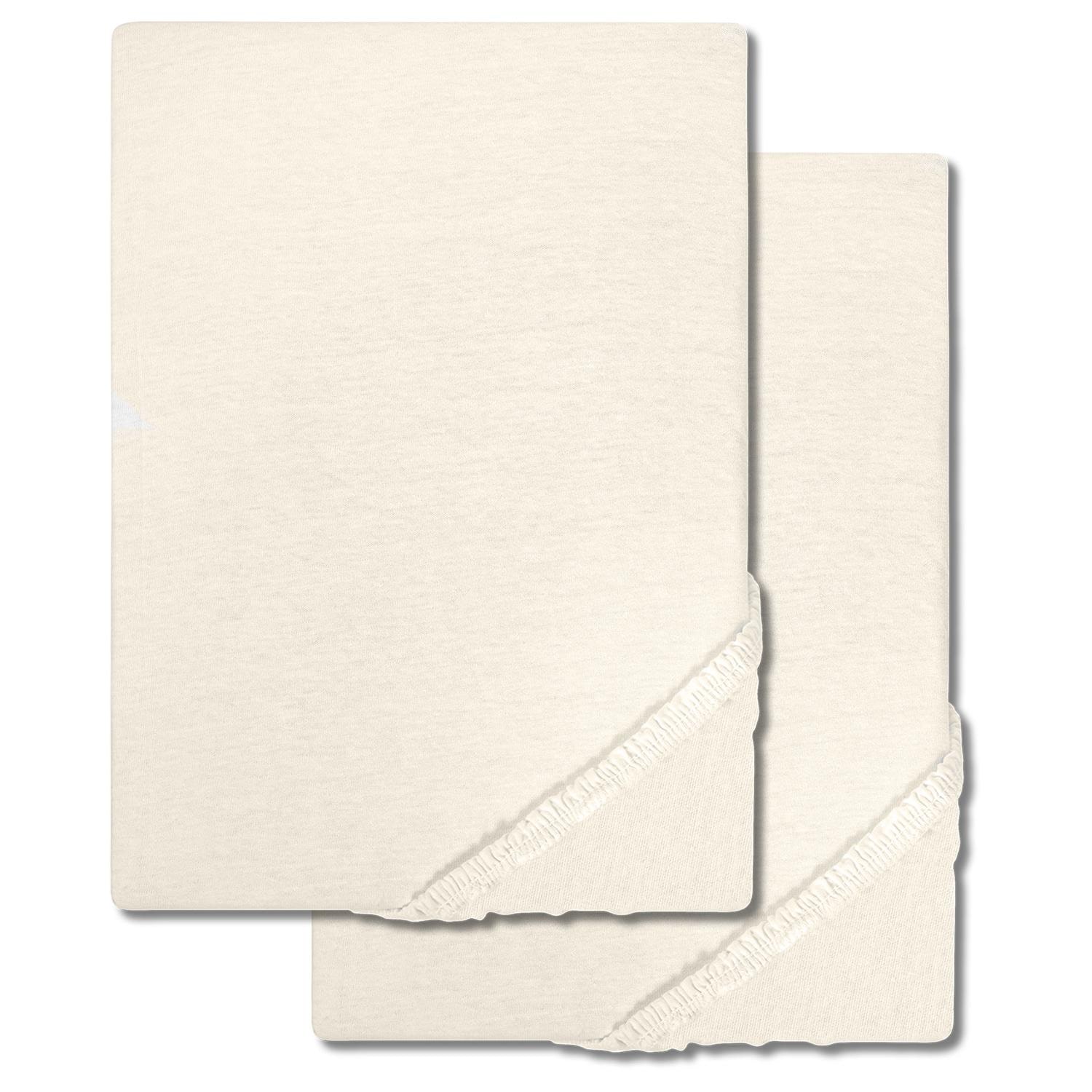 Castell Spannbettlaken Microfaser Interlock-Jersey champagner 90 x 190 - 100 x 200 cm Doppelpack Castell Spannbettlaken Microfaser Interlock-Jersey champagner 90 x 190 - 100 x 200 cm Doppelpack