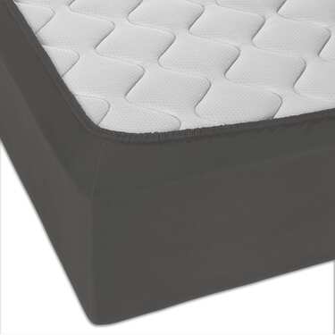 4 x Castell Jersey Cotton Fitted Sheets, Dark Taupe, 90 x 190 – 100 x 200 cm