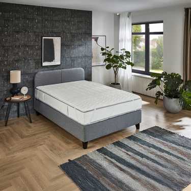 2,5 cm Komfortschaumtopper Sleezzz® Basic 80 x 200 cm mit 7-Zonen-Wellensteppung und Eckgummis