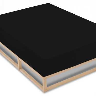 Confezione doppia CloudComfort Basic, lenzuolo elastico in jersey nero 120 x 200 cm (2 pezzi)