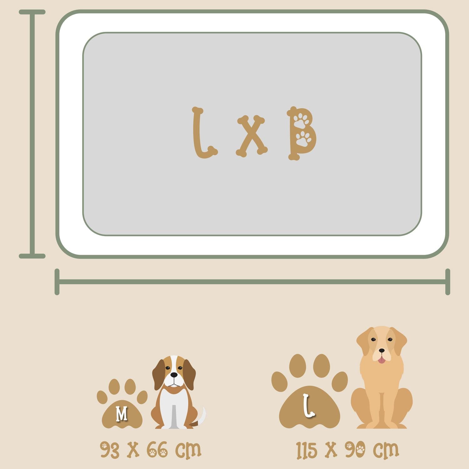 Petzzz ergonomic dog bed Daisy M 93 x 66 x 20 cm with orthopaedic inner cushion
