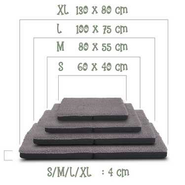 Petzzz ergonomic pet mat Diva XL 120 x 80x 5 cm, foldable, non-slip
