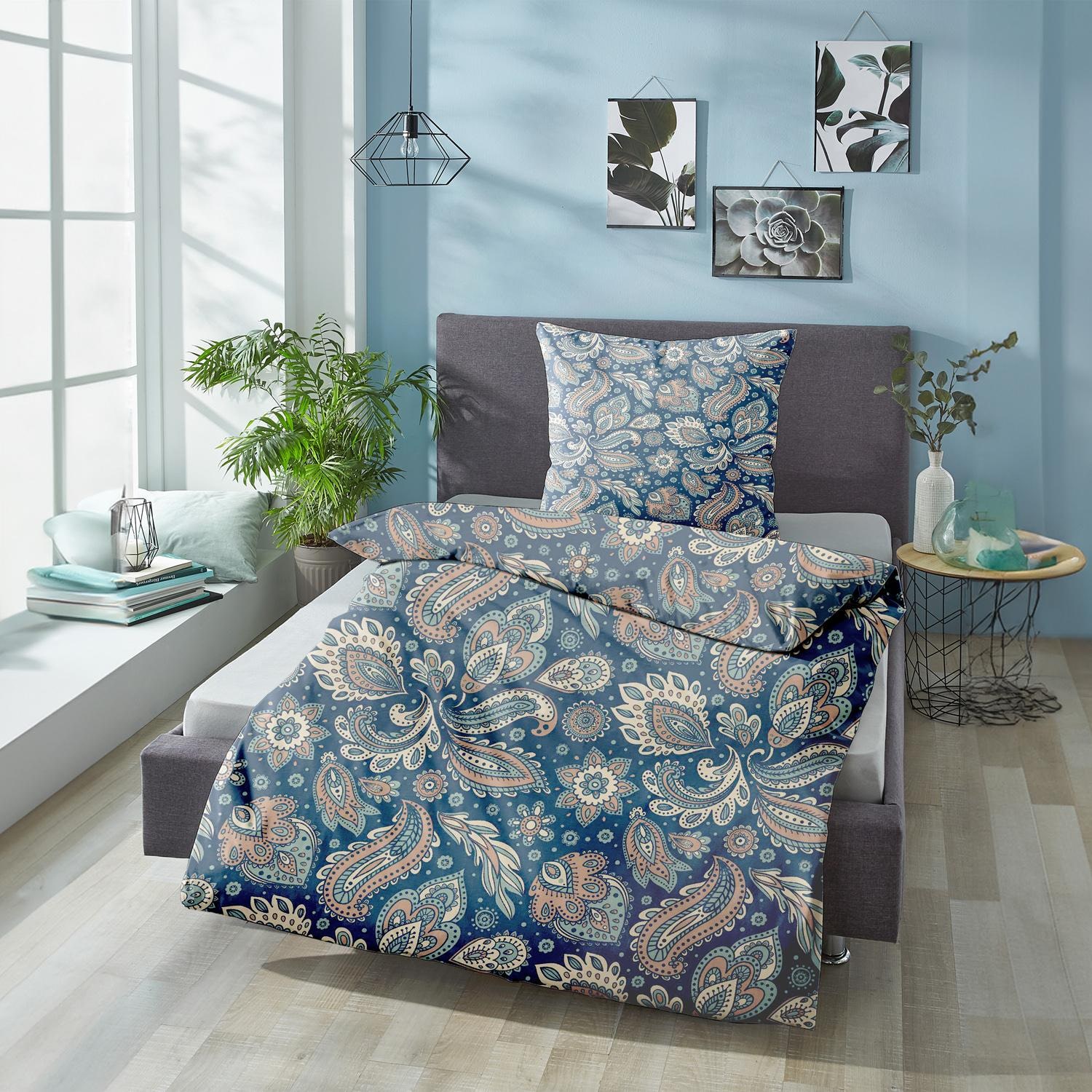 CloudComfort Basic microfiber bed linen paisley 135 x 200 + 80 x 80 cm