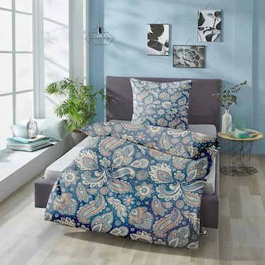 CloudComfort Basic Mikrofaser Bettwäsche paisley 135 x 200 + 80 x 80 cm