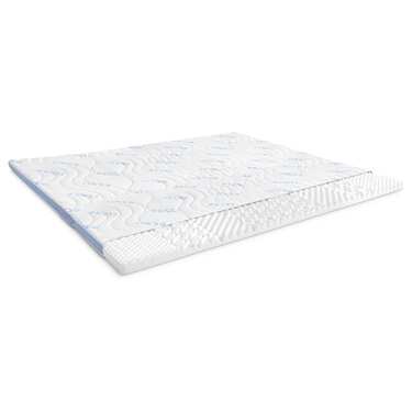 Cold foam topper CloudComfort Cool 120 x 200 cm H2/H3, height 7 cm, firmness level H2/H3, 7-zone topper with summer and winter side