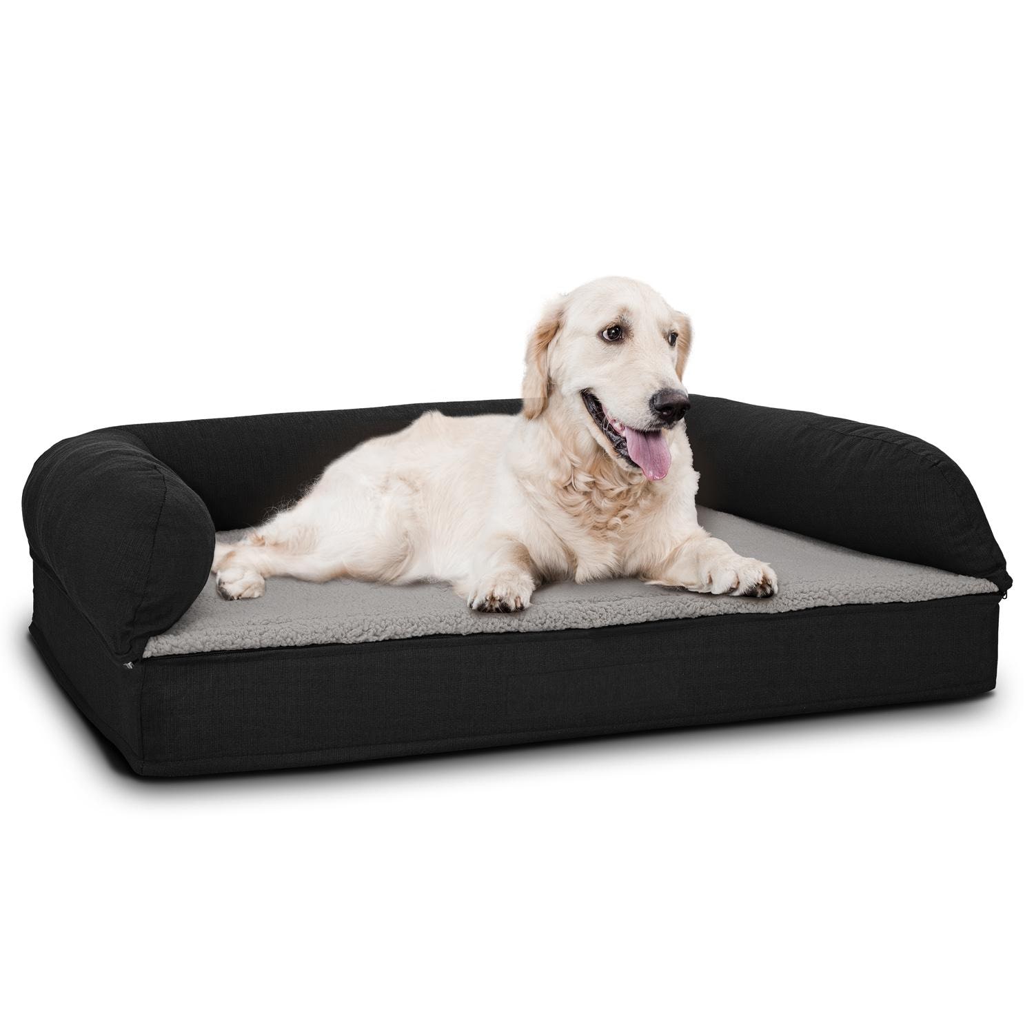 80 x 55 x 23 cm orthopaedic dog bed with backrest size M