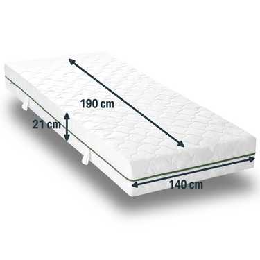 Sleezzz® Smart T21 mattress cover 140 x 190 cm, height 21 cm