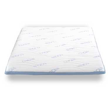 Cold foam topper CloudComfort Cool 160 x 200 cm H2/H3, height 7 cm, firmness level H2/H3, 7-zone topper with summer and winter side + Sleezzz® Cool cooling effect pillow