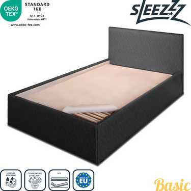 Sleezzz Basic Needle felt sub saltea 80 x 200 cm, protecție pentru saltea pentru a fi așezată pe cadrul cu lamele, alb