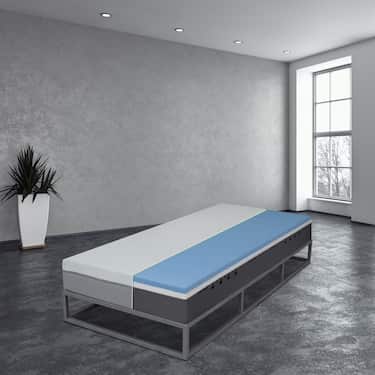 Sleezzz Premium viscoelastic mattress 90 x 200 cm, height 20 cm, firmness level H2/H3, with reversible handles + mattress topper / mattress topper 90 x 200 cm