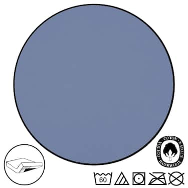 CloudComfort Basic fitted sheet jersey stretch blue 120 x 200 cm