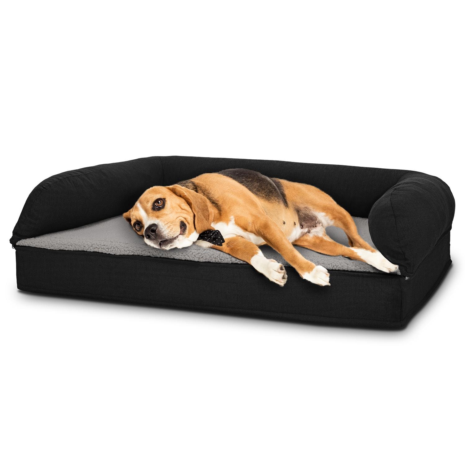 80 x 55 x 23 cm orthopaedic dog bed with backrest size M