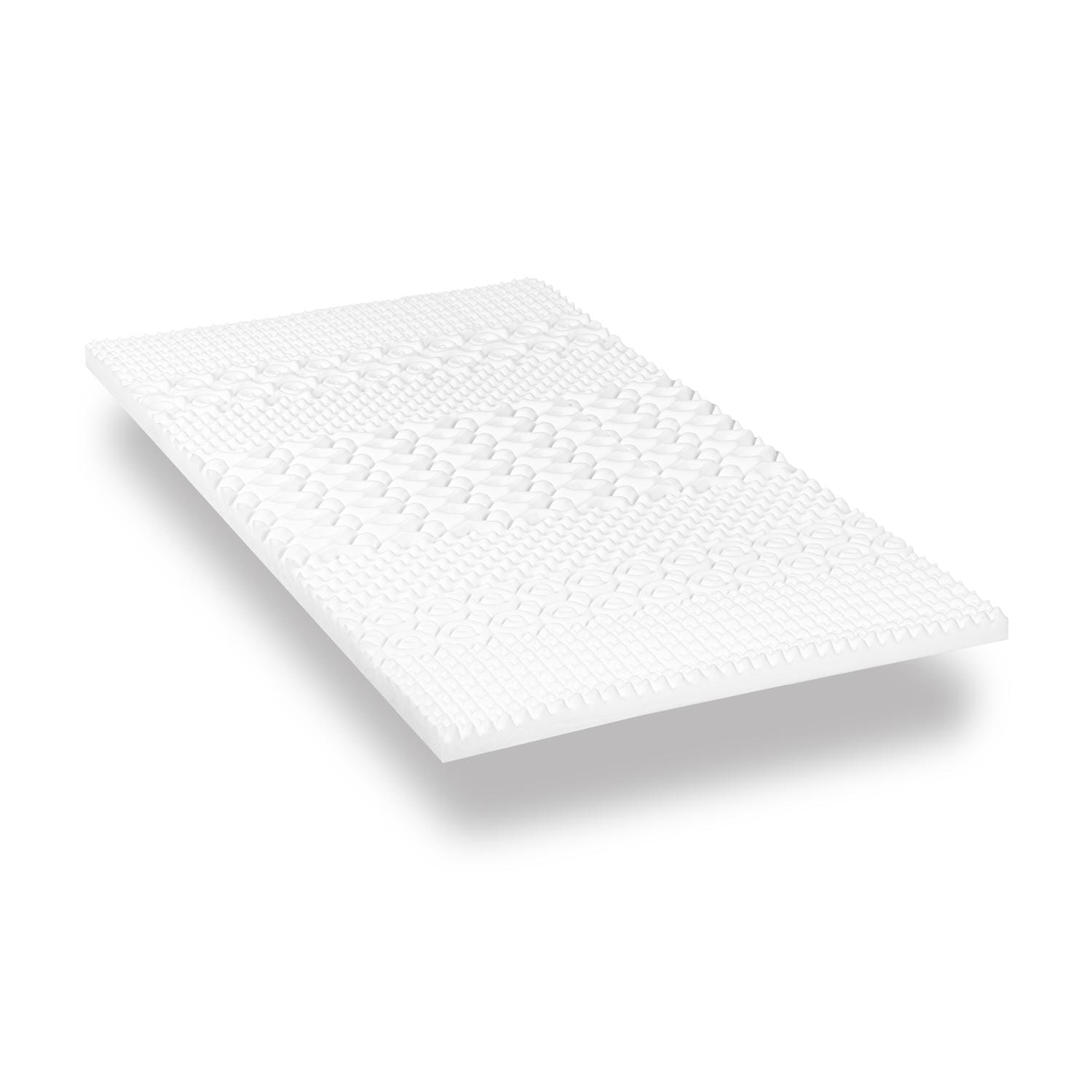 Cold foam topper CloudComfort Cool 120 x 200 cm H2/H3, height 7 cm, firmness level H2/H3, 7-zone topper with summer and winter side