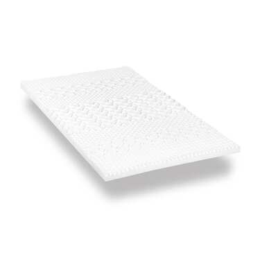 Cold foam topper CloudComfort Cool 120 x 200 cm H2/H3, height 7 cm, firmness level H2/H3, 7-zone topper with summer and winter side