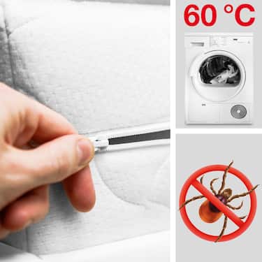 Saltea ergonomică 90x200 cm 7 zone Supportho Premium, înălțime 18 cm, nivel de fermitate H2/H3 + topper saltea / topper saltea 90 x 200 cm