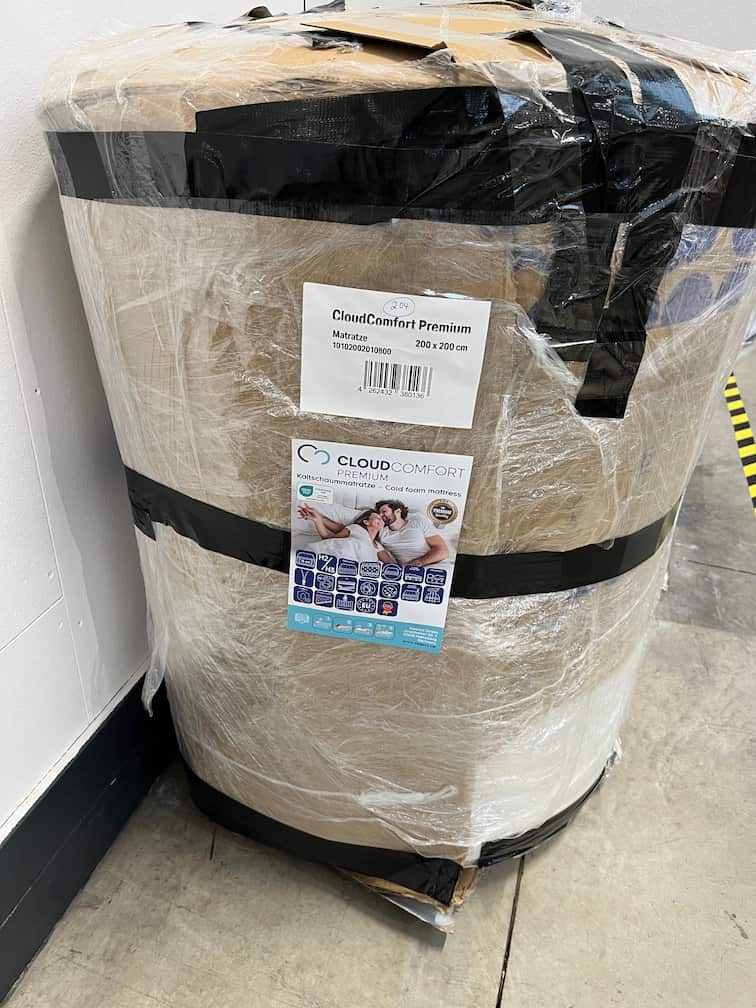 Online-Retoure Kaltschaummatratze CloudComfort Premium 200 x 200 cm, Höhe 15 cm, Härtegrad H2/H3