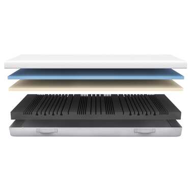 Sleezzz Premium viscoelastic mattress 90 x 200 cm, height 20 cm, firmness level H2/H3, with reversible handles + mattress topper / mattress topper 90 x 200 cm