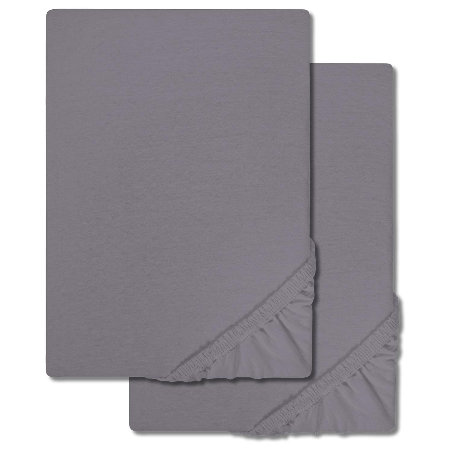 Dvojbalení povlečení CloudComfort Basic tmavě šedé 140 x 190 - 160 x 200 cm
