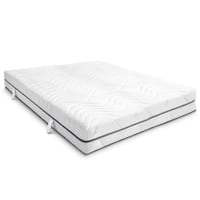 7 zónás, viszkoelasztikus Sleezzz Smart matrac 200 x 200 cm, magasság 18 cm, H3 keménységi szint, légmemória-habbal.